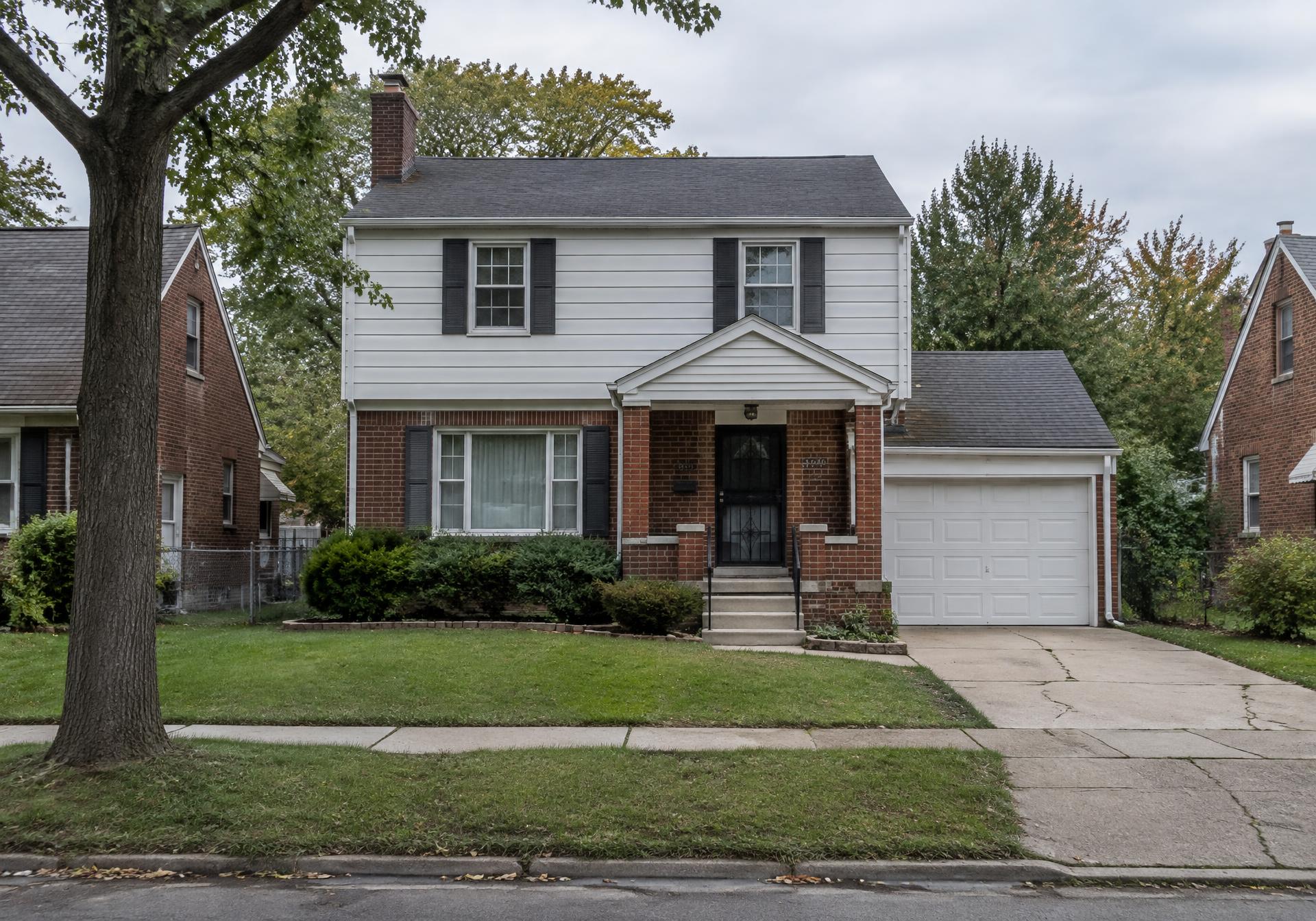 Single family home in a Detroit, Michigan neighborhood